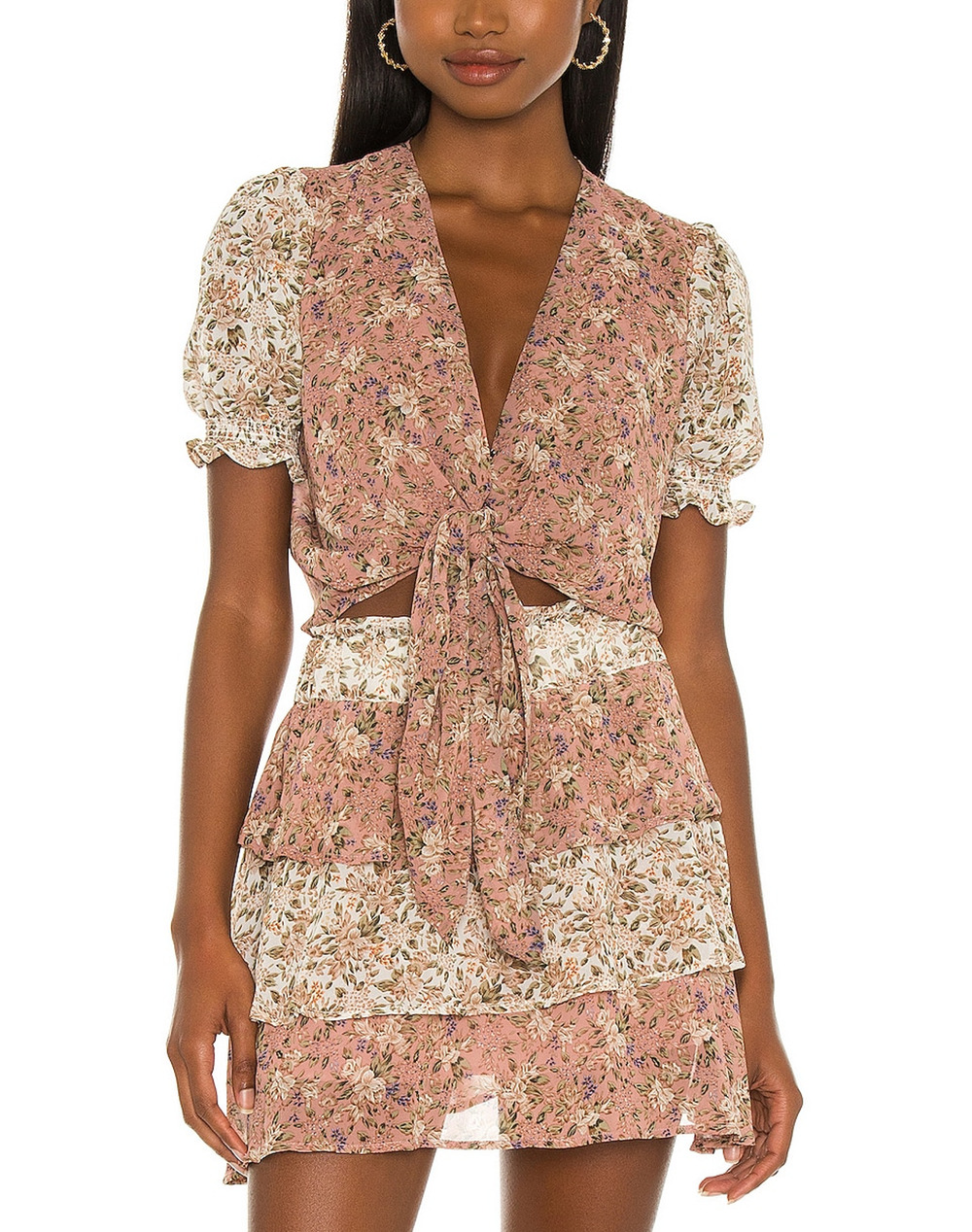 Show Me Your Mumu Boho Floral Print Mix Kimmy Blouse Size M